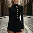 Vestido de blazer para mujer con cuello alto – Atuendo formal corto de corte ajustado