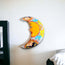 Arte de pared de luna Talavera extra grande | Decoración de cerámica mexicana hecha a mano