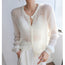 Cárdigan de punto de mohair a crochet para mujer
