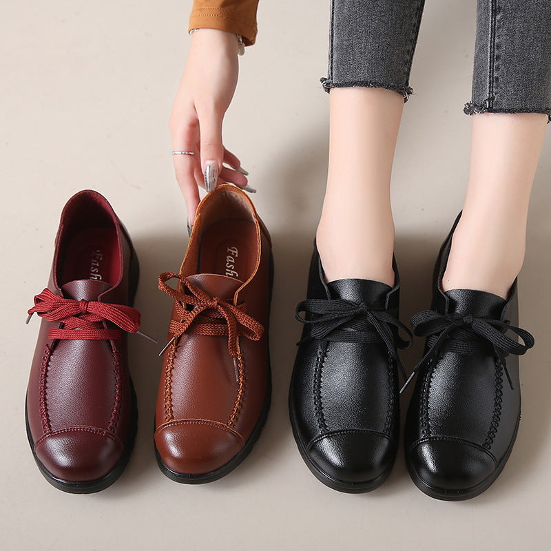Zapatos Planos de Trabajo Negros para Mujer – Suela Blanda Antideslizante