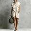 Women's Casual Short-Sleeve Solid Color Straight Dress