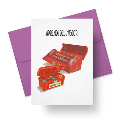 Father’s Day Card – Aprendí del Mejor (Toolbox Design)
