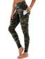 Pantalones de yoga capri de talle alto con bolsillos diagonales