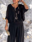 Solid-Color Chiffon Two-Piece Set – 10 Colors, S–5XL