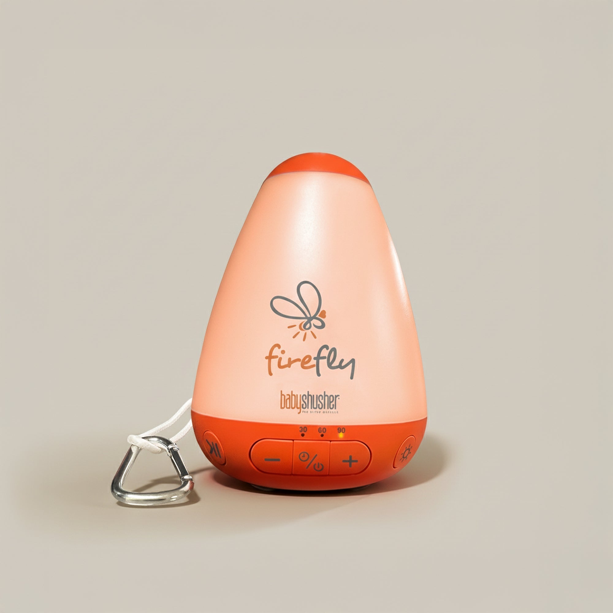 Baby Shusher Firefly – Máquina de sonido portátil y luz nocturna con sonido real de 