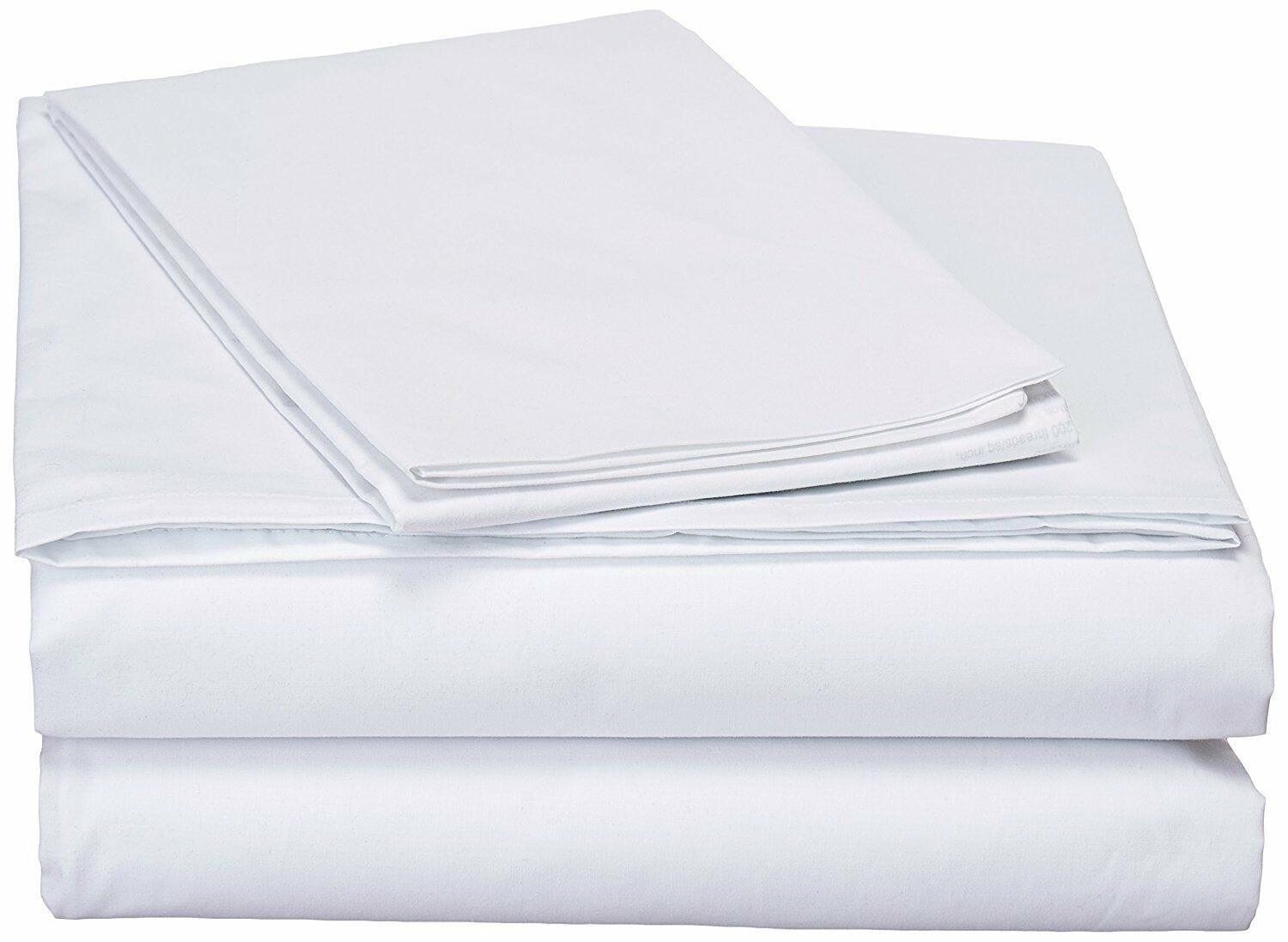 Juego de sábanas bajeras y encimeras blancas suaves DaDa Bedding con fundas de almohada (FSFS098765)