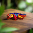 Figura de iguana guerrera | Arte folclórico mexicano colorido pintado a mano