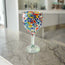 Copa de vino mexicana Confetti Rock | Diseño de confeti soplado a mano