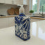 Dispensador de Jabón Talavera Azul Pintado a Mano | Decoración Floral de Cerámica
