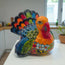 Figura de Pavo de Talavera Colorida | Arte Popular Mexicano Pintado a Mano