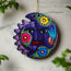 Arte de pared Guerrero Sol y Luna | Decoración mexicana de eclipse pintada a mano