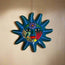 Arte de Pared Sol de Guerrero Pintado a Mano | Decoración Folclórica Mexicana