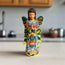 Estatua de Ángel de Talavera | Figurita de Cerámica Mexicana Pintada a Mano
