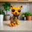 Estatua de gato de Talavera | Figura de arte popular mexicano pintada a mano