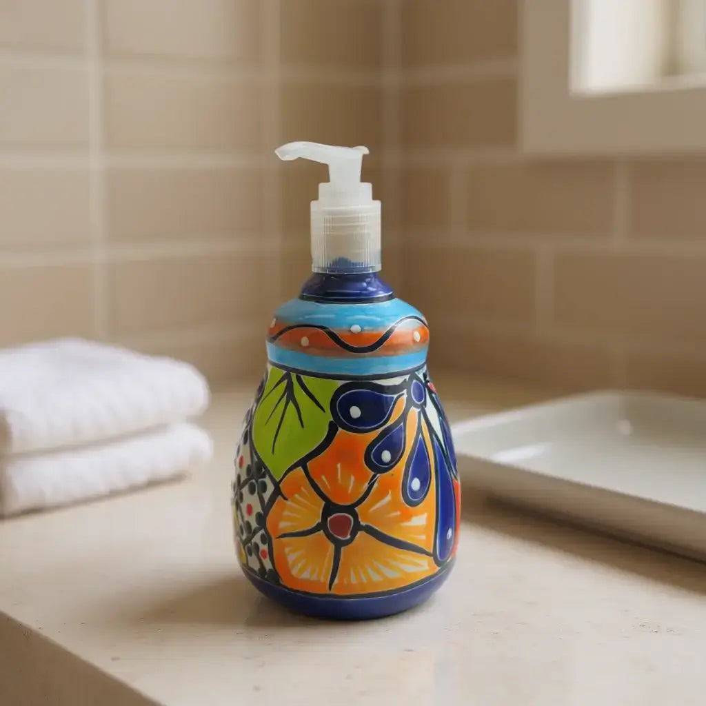 Jabonera Talavera | Decoración de baño de cerámica mexicana pintada a mano