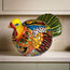 Estatua de pavo de Talavera | Arte popular mexicano pintado a mano