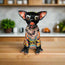 Estatua Chihuahua de Talavera | Figura de perro mexicana artesanal