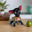 Estatua de Talavera Chihuahua | Perro mexicano triste hecho a mano