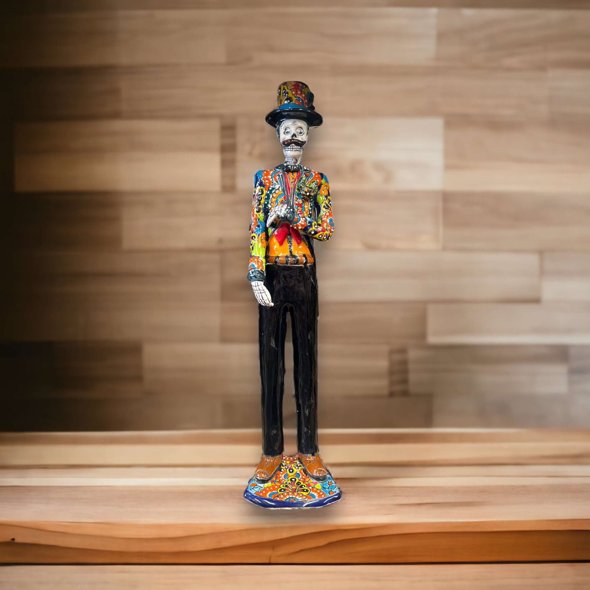 Catrín de Talavera Día de Muertos | Esqueleto hecho a mano para boda