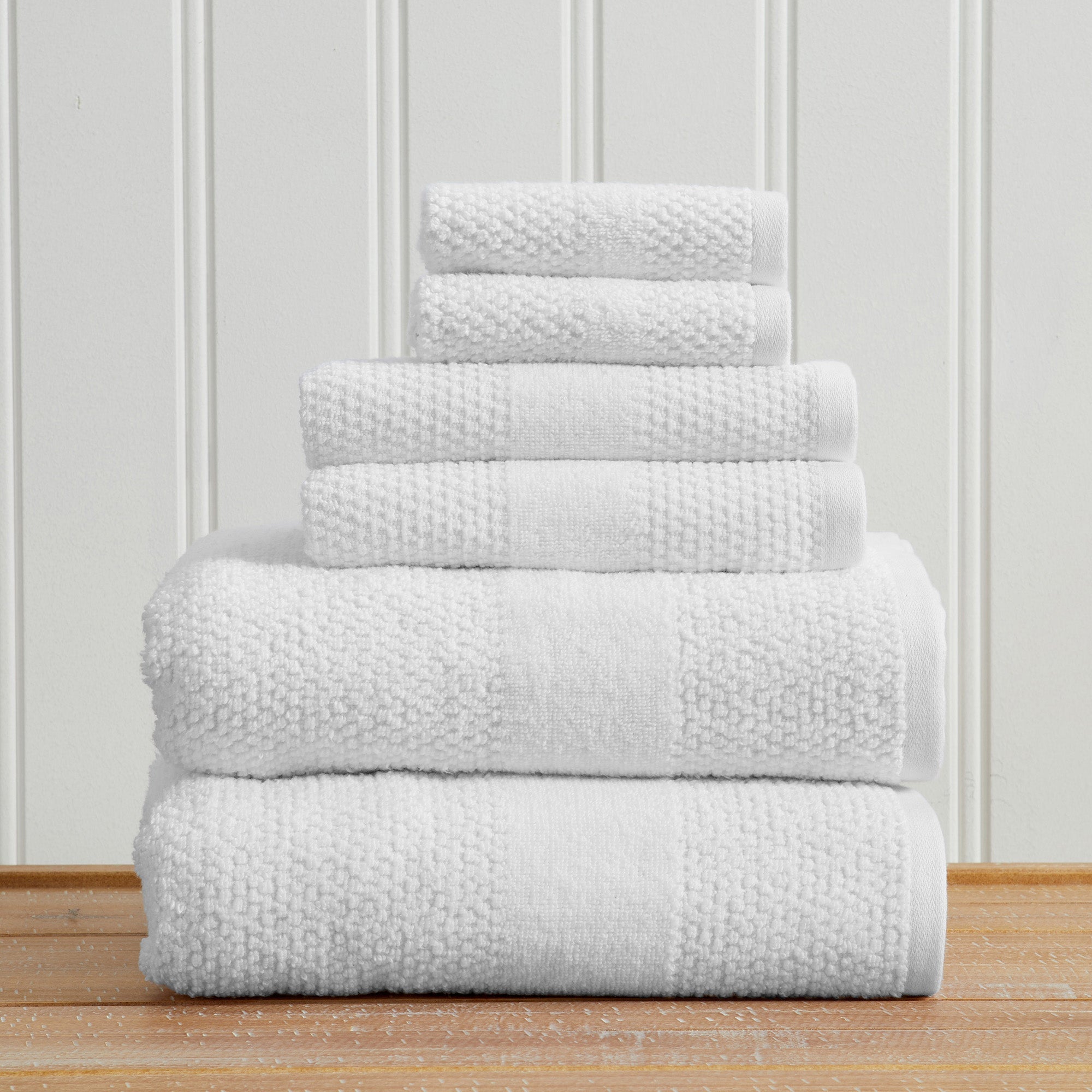 Juego de toallas de baño de textura tejida 100% algodón - Colección Marbella