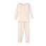Conjunto de pijama de manga larga de bambú color arena