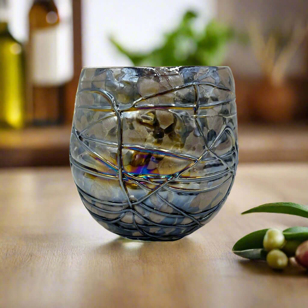 Copa de vino sin tallo mexicana | Diseño de mezcla moca