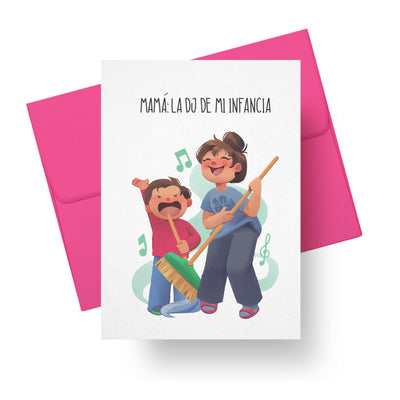 Mother’s Day Card – Mamá: La DJ de mi Infancia (Bilingual Music Design)