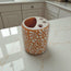 Portacepillos de dientes Talavera Naranja y Marrón | Decoración de Cerámica Mexicana