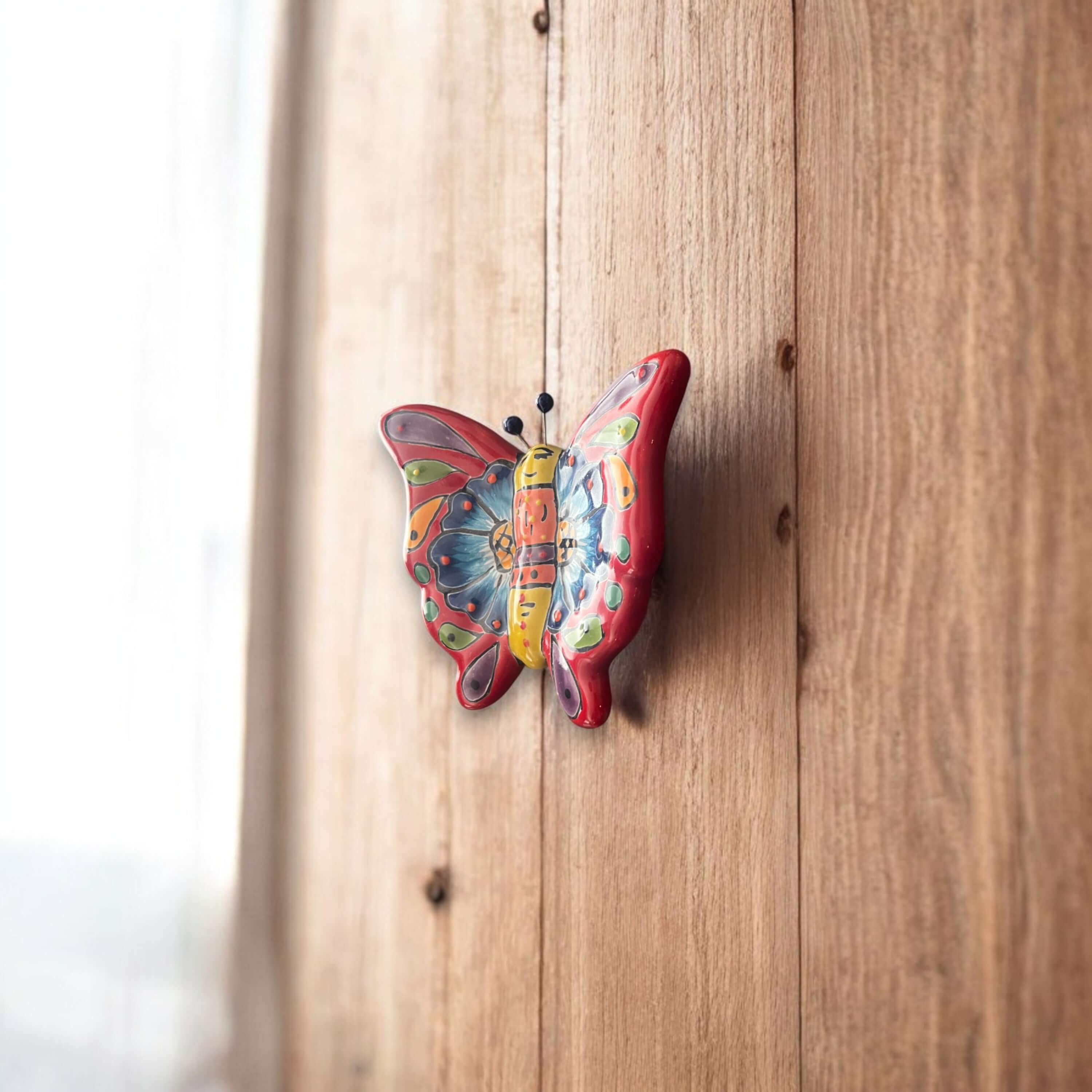Colgante de pared mariposa Talavera | Decoración animal pequeña