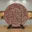 Juego de 4 platos decorativos de pared Talavera marrones y blancos | 29.21 cm