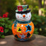 Figura de muñeco de nieve de Talavera | Arte navideño festivo pintado a mano
