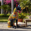 Huge Talavera Dog Statue | Colorful Mexican Ceramic Statue