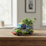 Hand-Painted Talavera Car Planter | Colorful Ceramic Car Statue (Small)