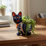 Maceta de Gato Hecha a Mano | Obra de Arte de Talavera de Gato Pintada a Mano (Tamaño Mediano)