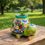 Vibrant Talavera Turtle Planter | Colorful Hand-Painted Mexican Pottery (Medium)