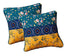 DaDa Bedding Juego de 2 fundas de almohada decorativas bohemias de retazos de flores silvestres y gardenias, 18" x 18" (JHW886)